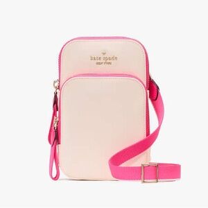 NWT Kate Spade Pink and Cream Crossbody Bag